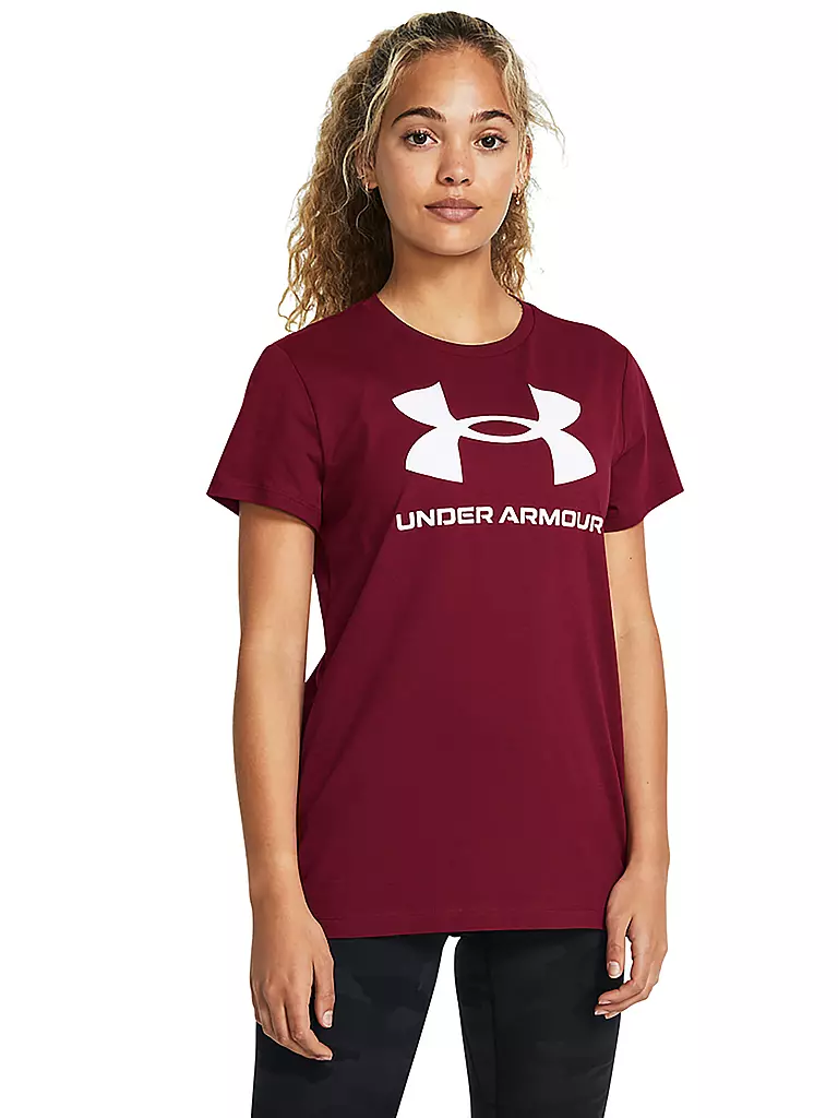 UNDER ARMOUR | Damen T-Shirt UA Sportstyle Grafik | dunkelrot