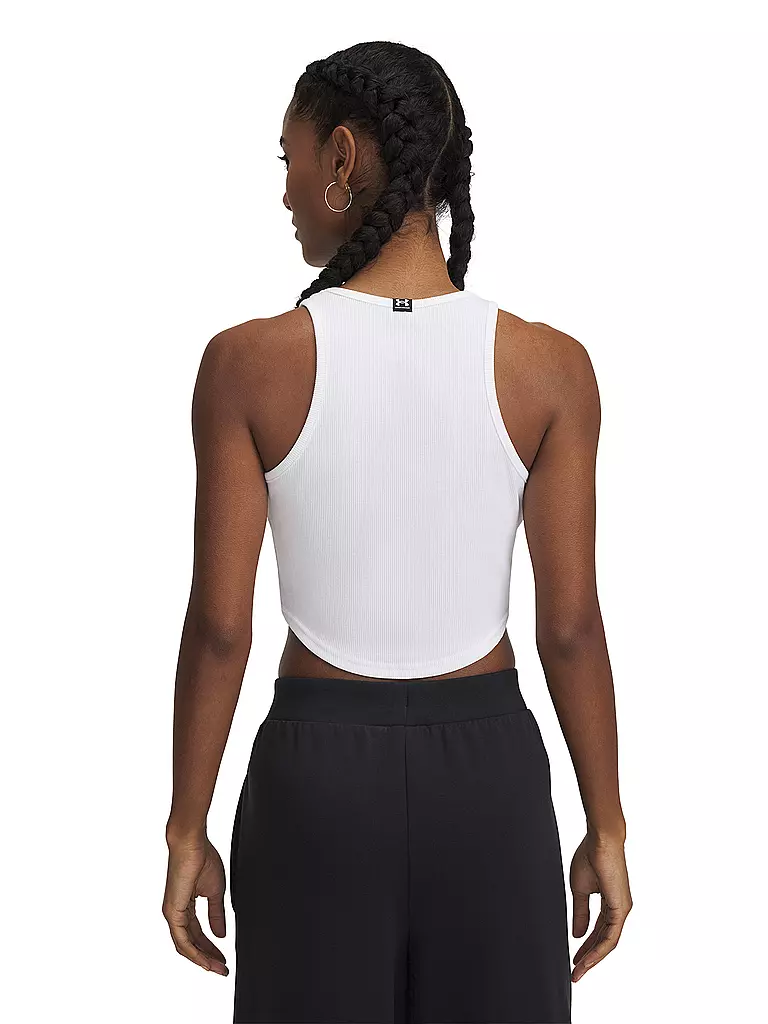 UNDER ARMOUR | Damen Tank UA Rival RIB Crop | weiss