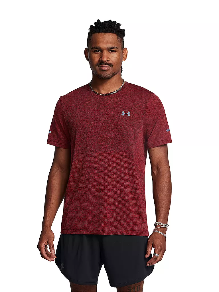 UNDER ARMOUR | Herren Fitnesshirt UA Seamless Stride | dunkelrot