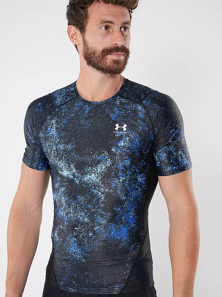 UNDER ARMOUR | Herren Fitnessshirt HeatGear® Iso-Chill Graphic | dunkelblau