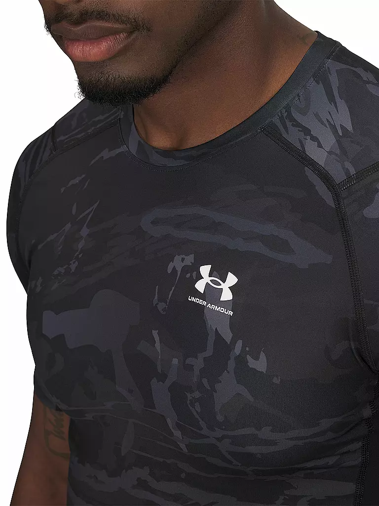 UNDER ARMOUR | Herren Fitnessshirt UA HeatGear® Amour Printed | schwarz