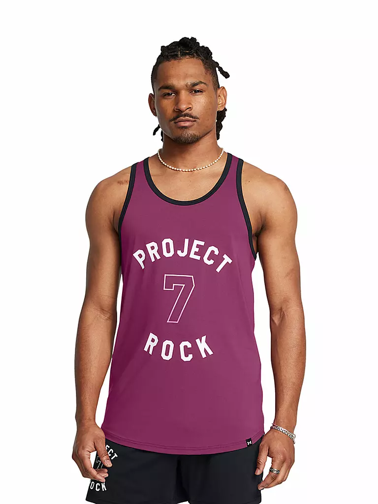 UNDER ARMOUR | Herren Fitnesstank The Rock Mesh | beere