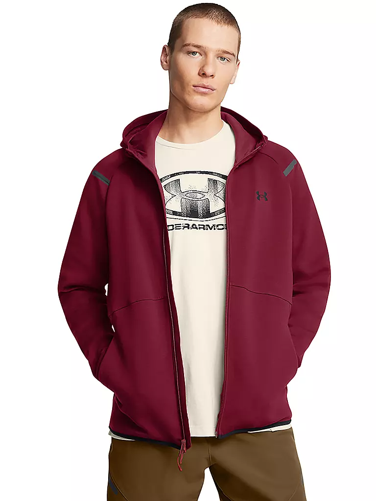 UNDER ARMOUR | Herren Kapuzenjacke UA Unstoppable | dunkelrot