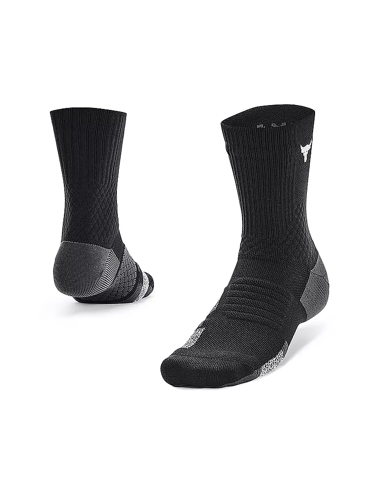 UNDER ARMOUR | Unisex Freizeitsocken Project Rock ArmourDry™ Playmaker Mid-Crew | schwarz