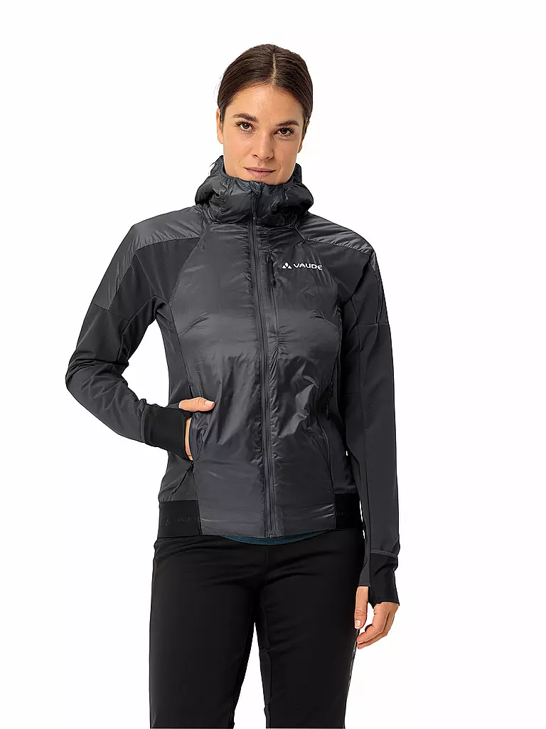 VAUDE | Damen Hybridjacke Larice Hoodie | schwarz