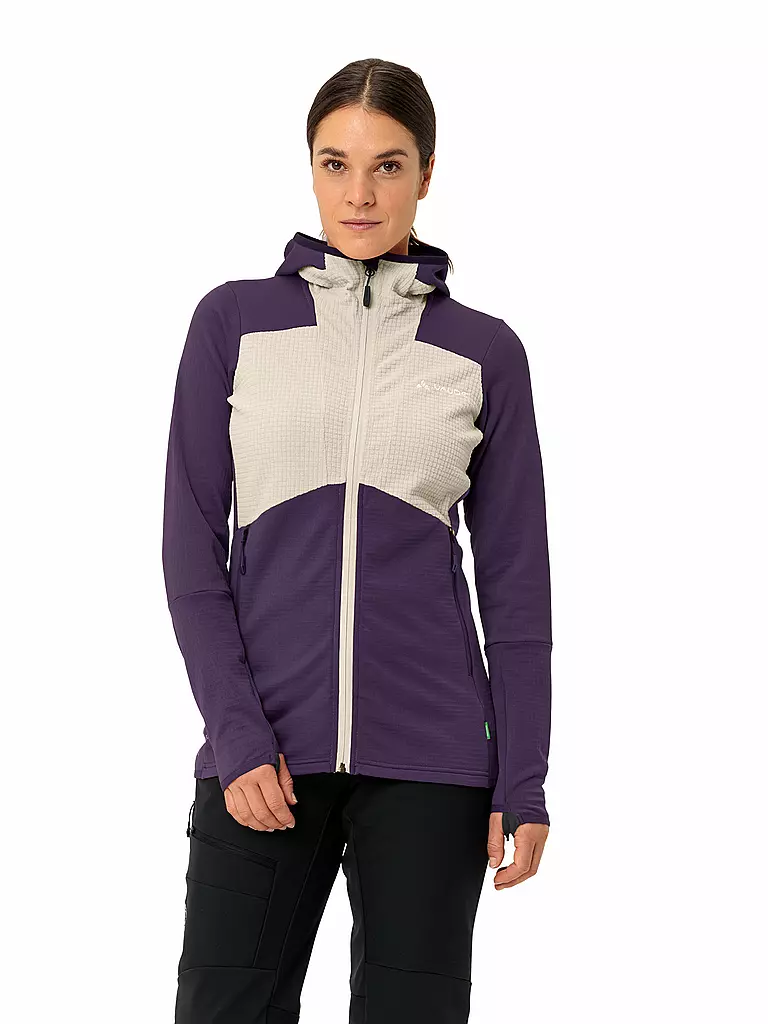 VAUDE | Damen Touren Fleecejacke Monviso Grid Fleece | dunkelrot