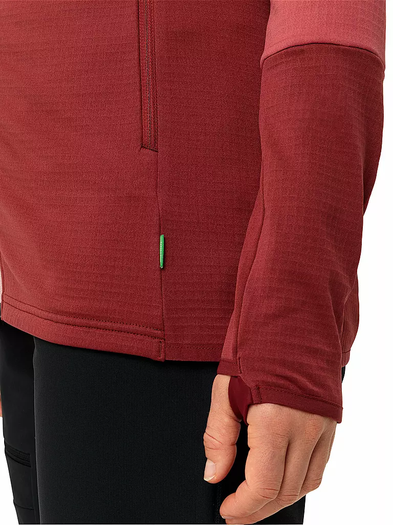 VAUDE | Damen Touren Fleecejacke Monviso Grid Fleece | dunkelrot