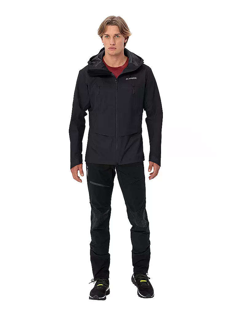 VAUDE | Herren Wanderjacke Croz Alpine 3L Hoodie | schwarz