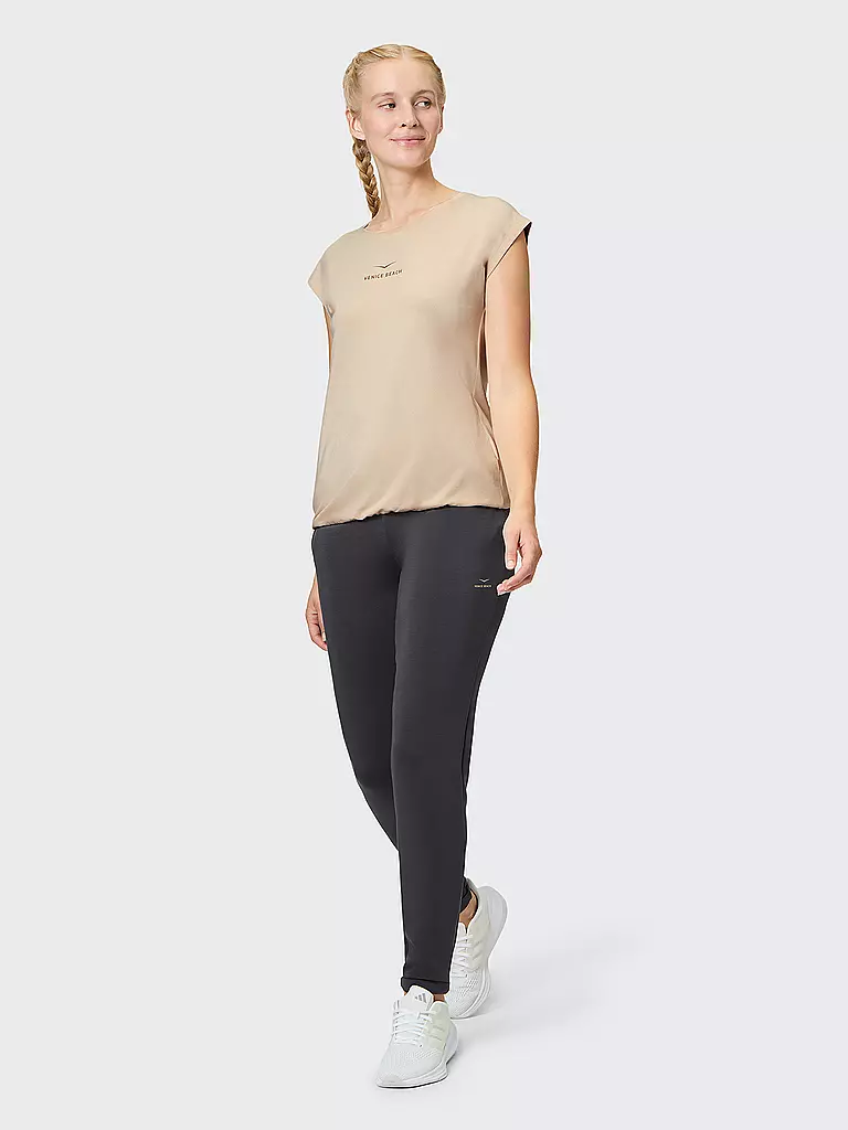 VENICE BEACH |  Damen Fitnessshirt Wonder  | creme