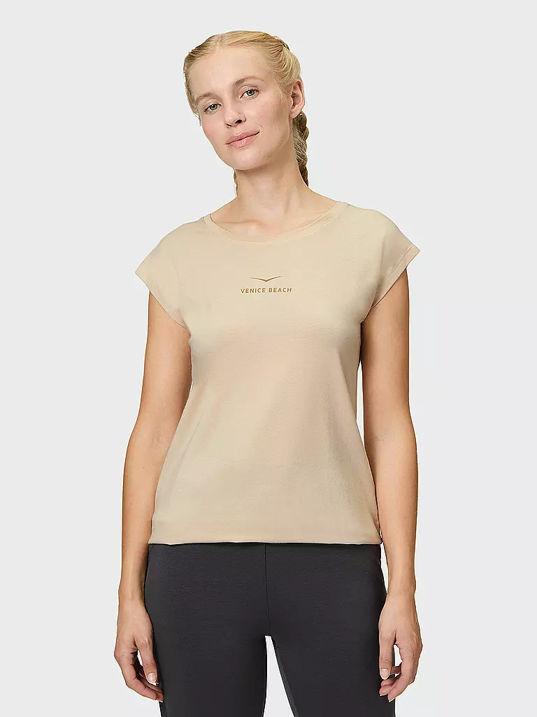 VENICE BEACH |  Damen Fitnessshirt Wonder  | creme