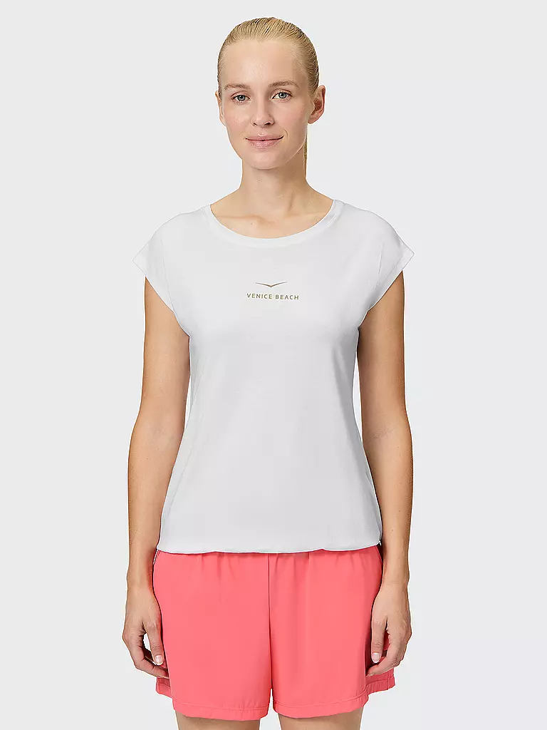 VENICE BEACH |  Damen Fitnessshirt Wonder | creme