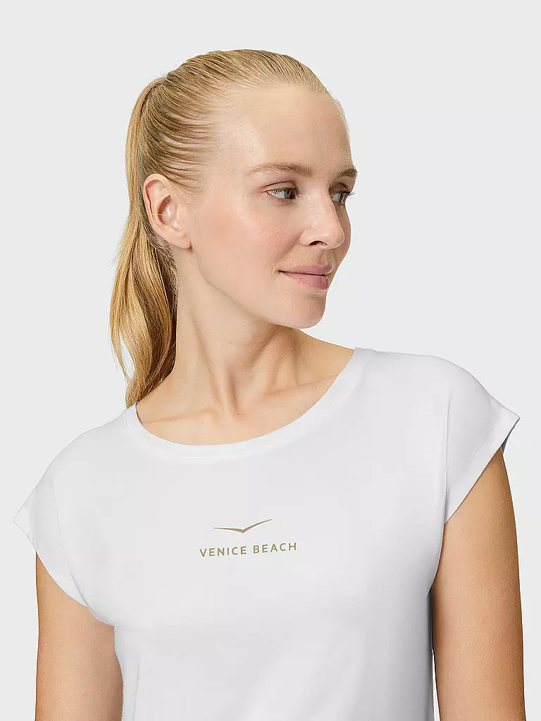 VENICE BEACH |  Damen Fitnessshirt Wonder | creme