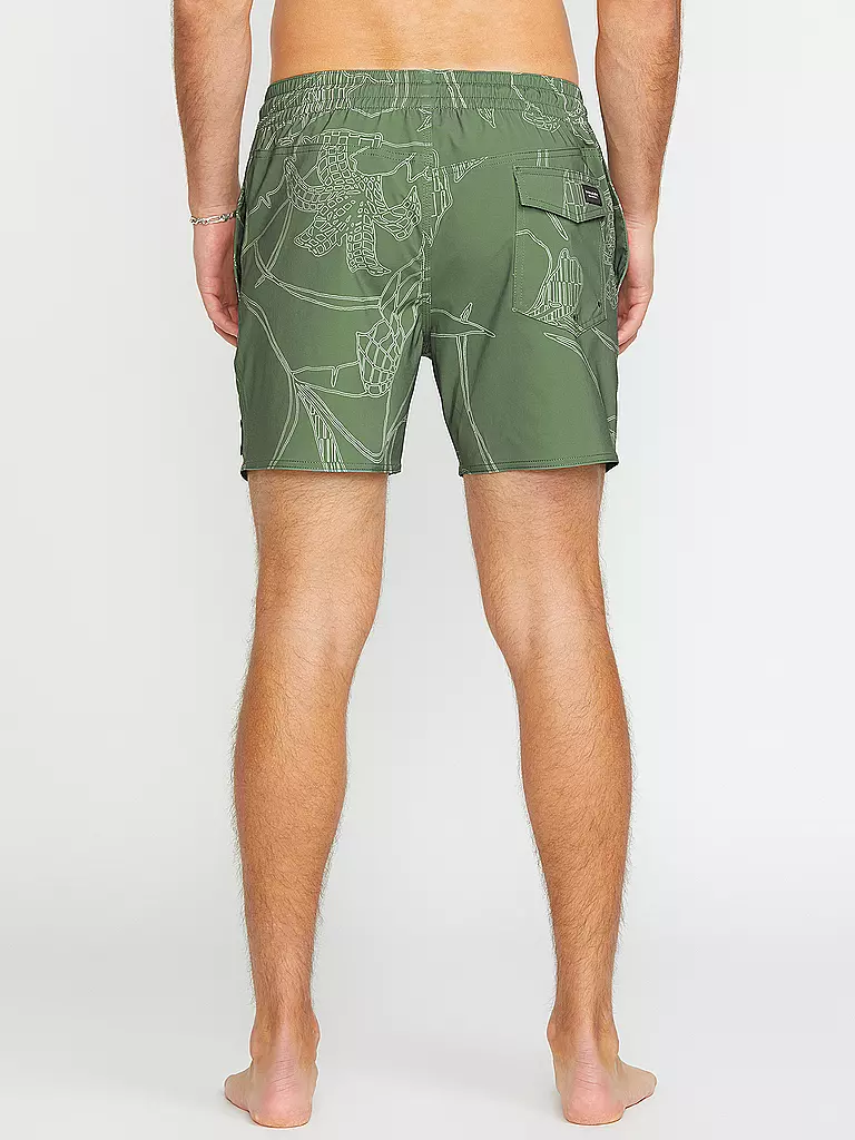 VOLCOM | Herren Badeshort Lido Print Trunk 16 | grau