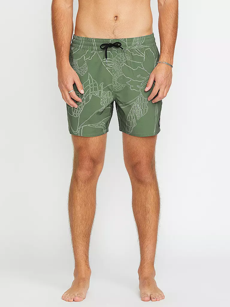 VOLCOM | Herren Badeshort Lido Print Trunk 16 | olive